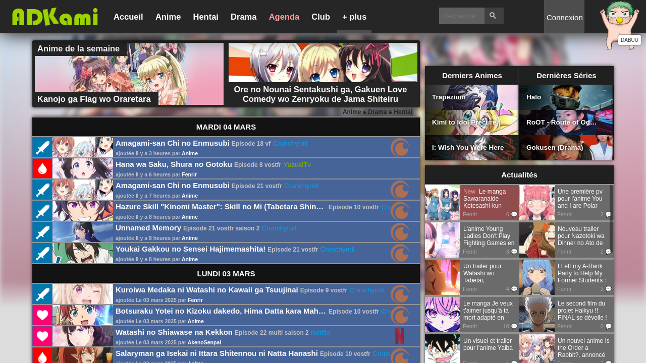 page d'accueil de adkami