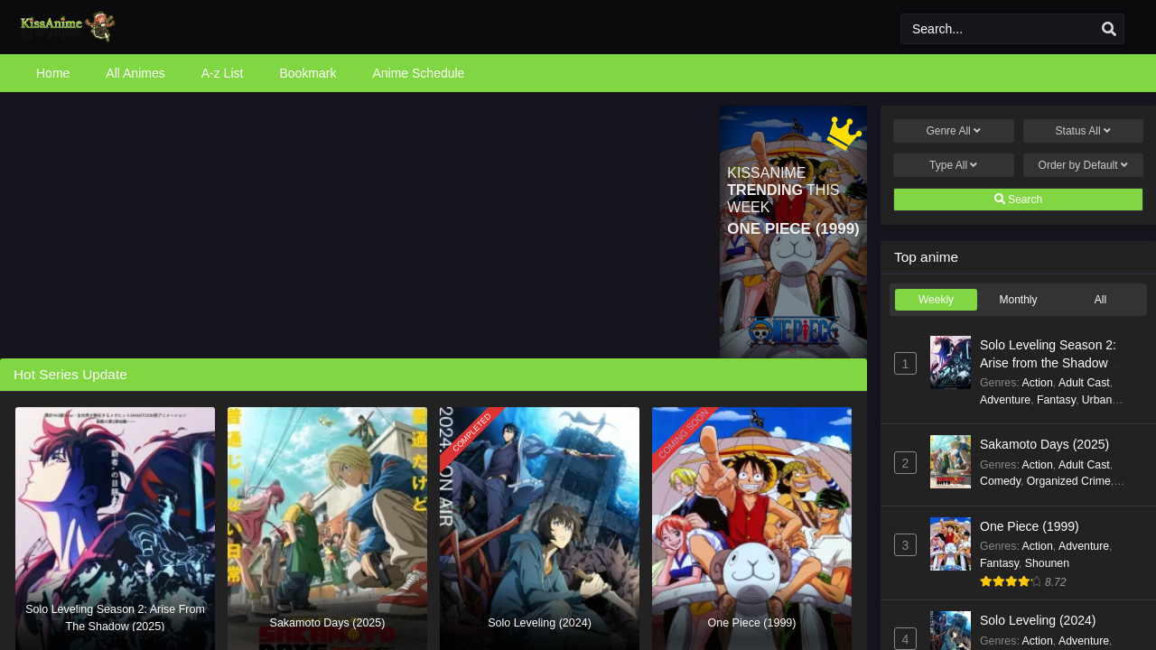 page d'accueil de kissanime