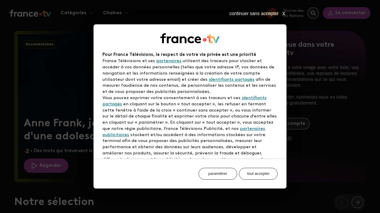 page d'accueil de france.tv