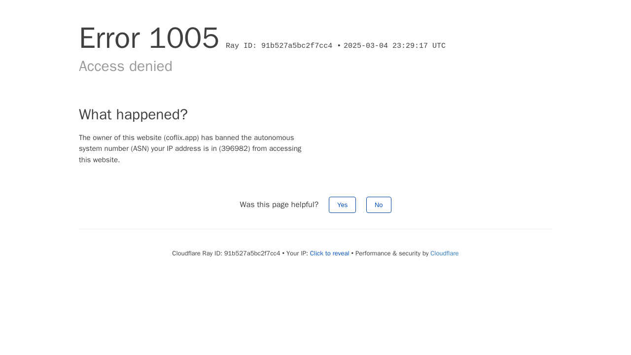 page d'accueil de colflix